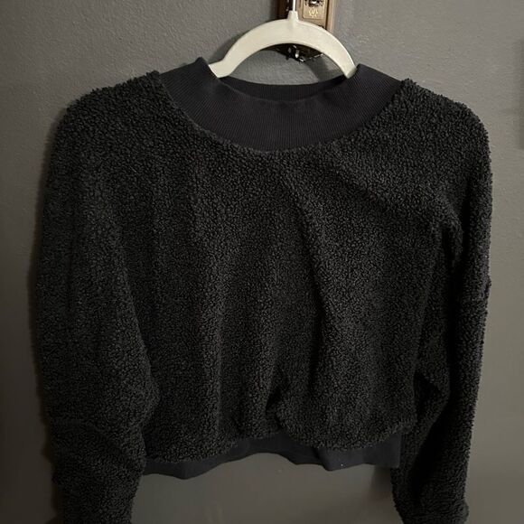 Fabletics Malia Polar Fleece Pullover Size L Black - Picture 6 of 12